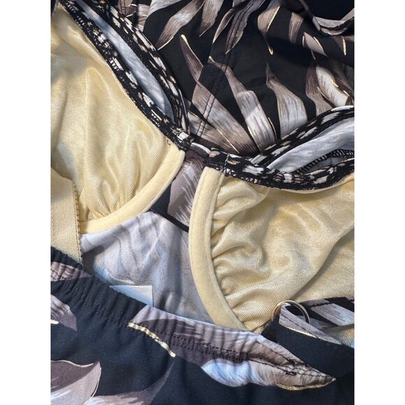 Mirclesuit Love Knot Size 10 Tankini Top Black NWT Underwire $178 - Picture 4 of 9